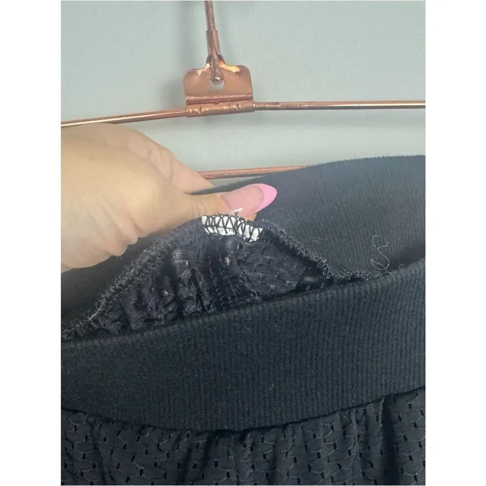 ALO | All Star Full Mesh Black Wide-Leg Pants Women’s Size Small/Medium